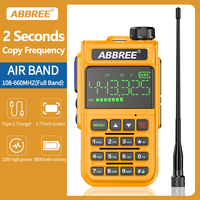 2pcs ABBREE AR-518Ham Walkie Talkie Wireless Copy Frequency Air Band Full Band Built-in display VOX SOS with USB Type-C Charg