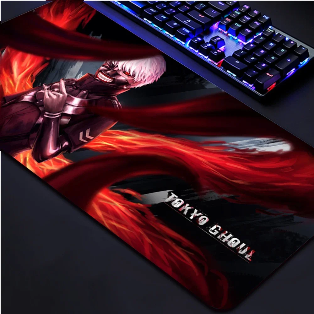 Anime Tokyo Ghoul Customized HD Printing Gaming Mousepad Computer Lock Edge Natural Rubber E-sports Desk Pad Large Mouse Pad