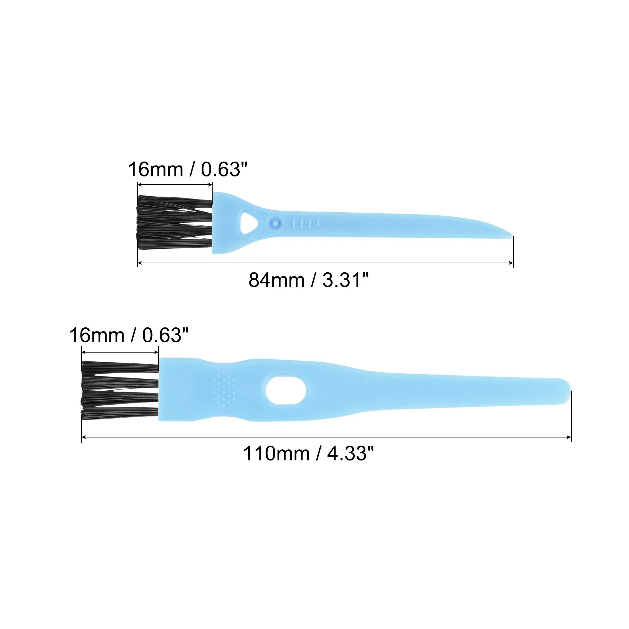 Shaver Cleaning Brush Tools with White Handle White Nylon Bristles 2 Sizes for Keyboard Window Track Vent Outlet Office 8 Pack