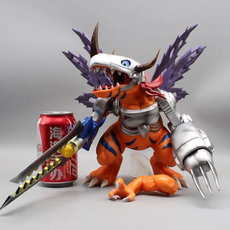 

Anime Digimon Adventure Action Figures Interchangeable Hands Greymon Figures 27cm PVC Collection Model Toys Ornament Gifts