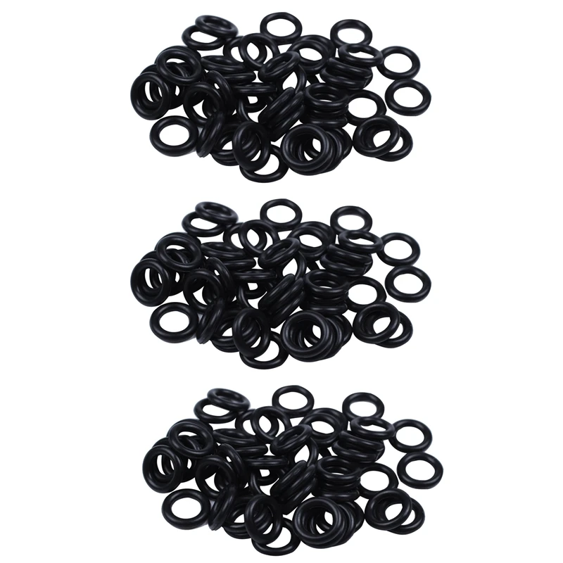 150 Pieces Black Nitrile Rubber O Ring Seals Washers 12 Mm X 2,5 Mm X 7 Mm