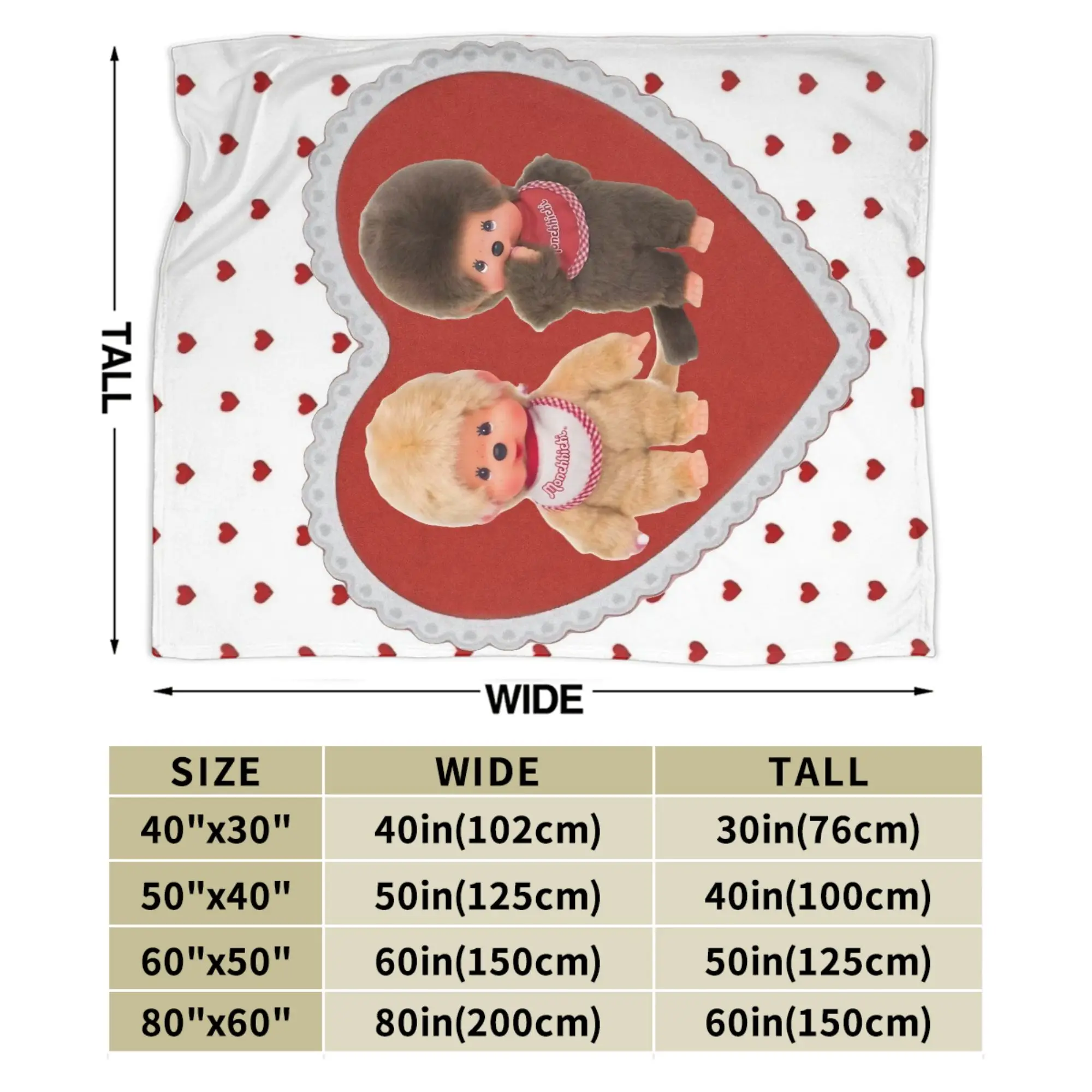 M-Monchhichis – couverture de dessin animé de qualité, Super chaude, pour pique-nique d'hiver, canapé-lit, couvre-lit amusant