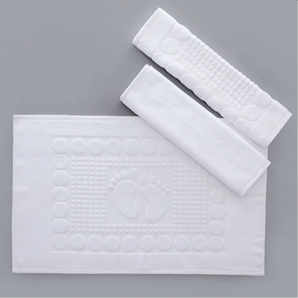 Premium Cotton Floor Mat Non-Slip Bathroom Ground Mat Water Absorbing Home Living Room Kitchen Hallway Sauna Spa Hotel Use