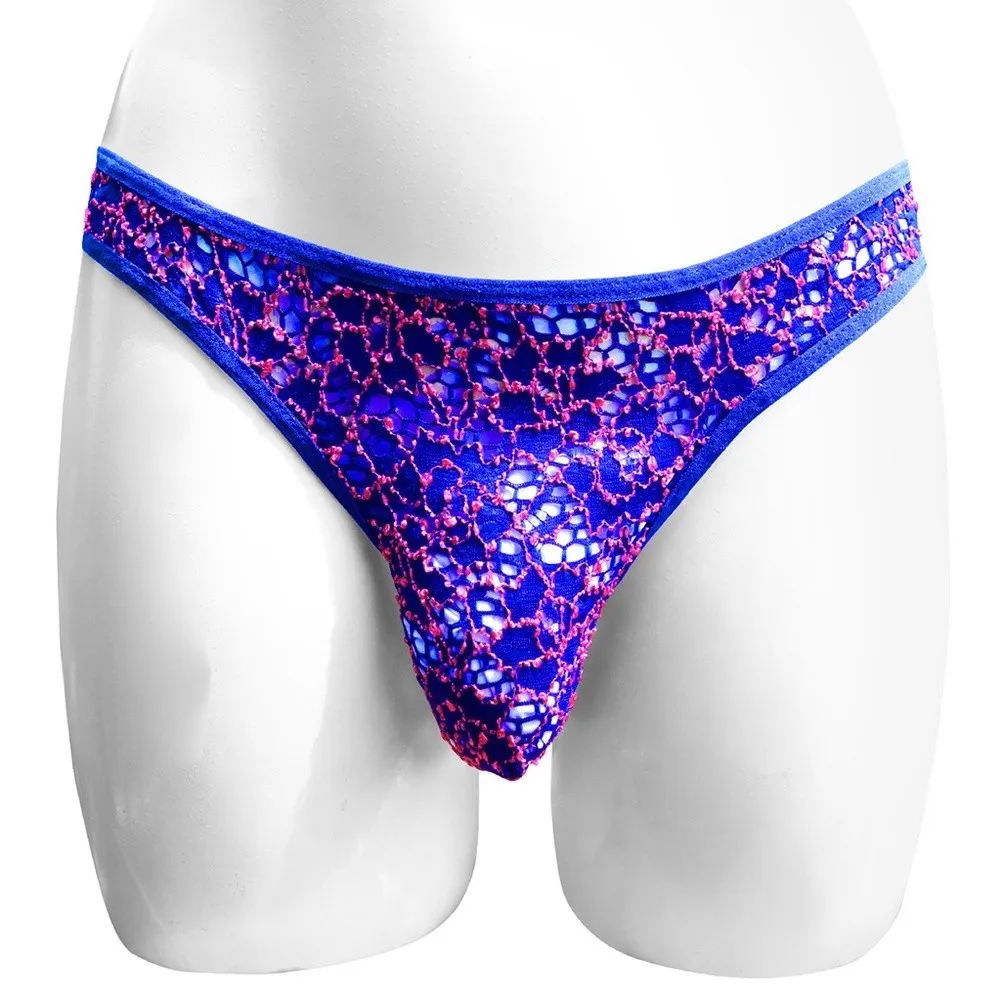 Men's Sexy Underwear Solid Lace Low-waist Briefs Panties Shorts Bulge Pouch Underwear Male Panties Underpants