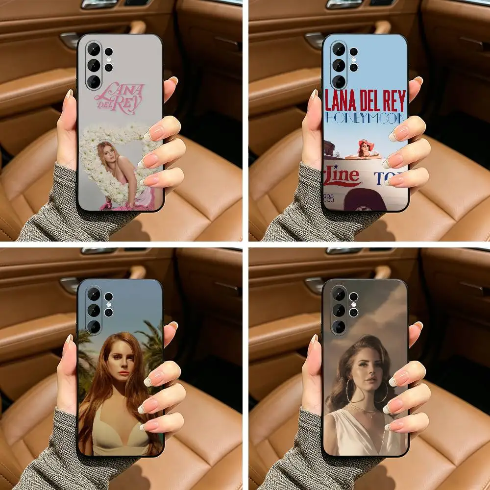 Music  L-Lana D-Del Rey Phone Case For Samsung S25,S24,S21,S22,,Plus S23,S30,Ultra,S20,Fe,Lite,Black Soft Silicone