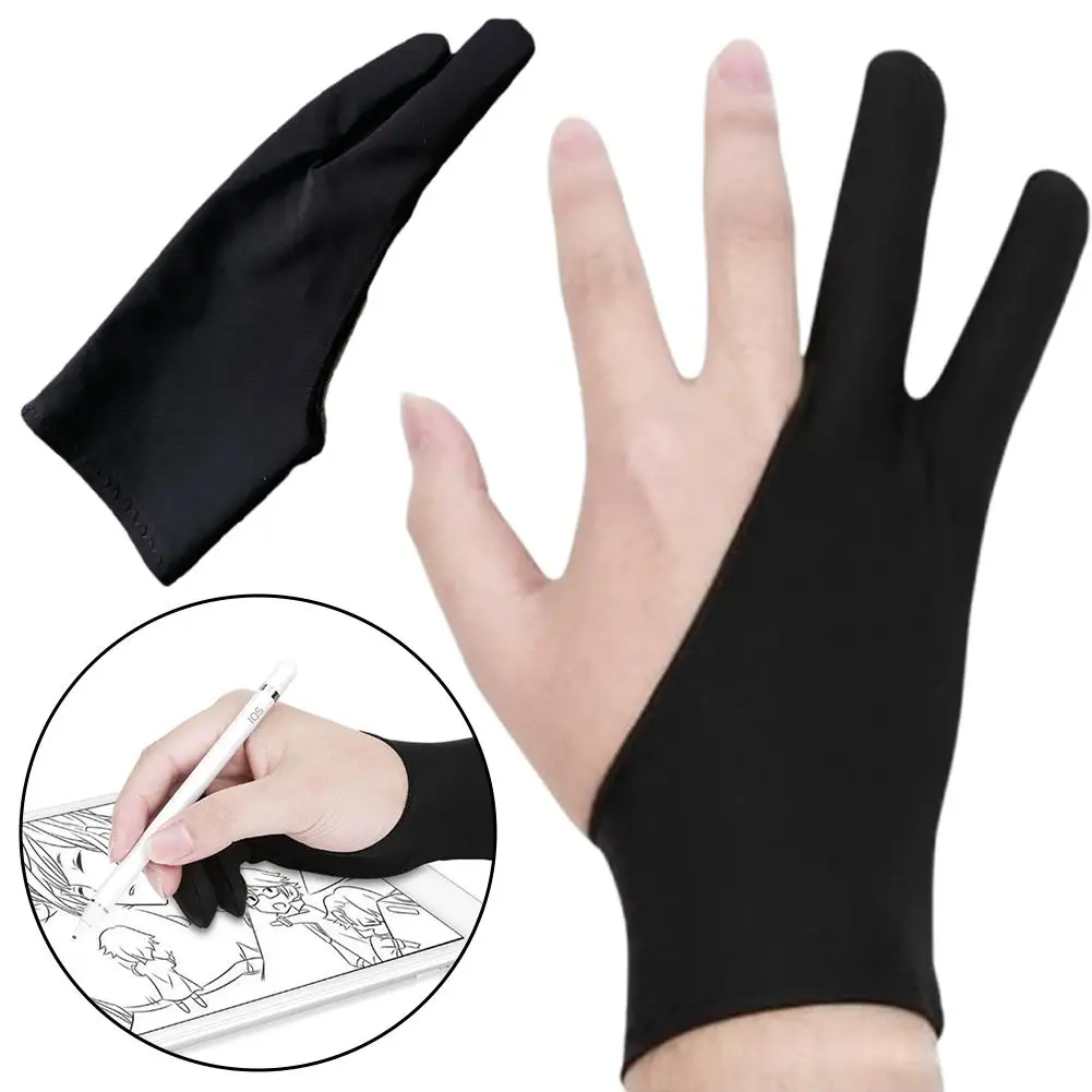 Anti Friction Two Finger Drawing Artist Glove For Graphic Tablet Pen Display iPad Sketching Anti-fouling Art Painting Gloves