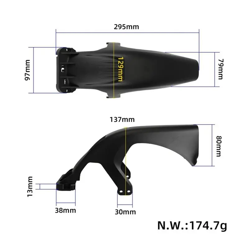 NEW HOT In Stock-Splash Guard Mudguard Wheel Cover For Ninebot MAX G3 Electric Scooter G3 Rear Fender With Taillight Accessories