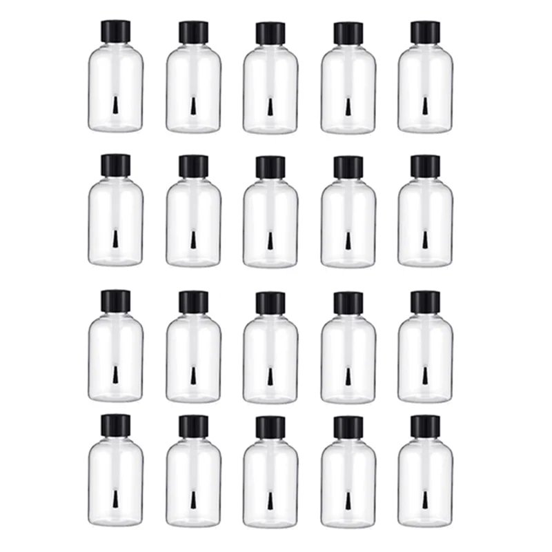 24 Pcs Plastic Empty Glue Bottles with Brushes 1.7 Oz Art Empty Paint Bottles Glue Toddlers Kids Art Crafts Supplies