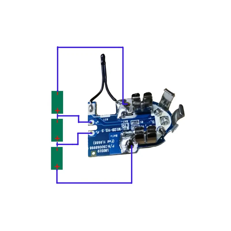 For M12 Battery Charging Protection PCB Circuit Board For Milwaukee 12V 1.3Ah 1.5Ah 2Ah 4Ah 48-11-2411 M`12 Li-ion Battery