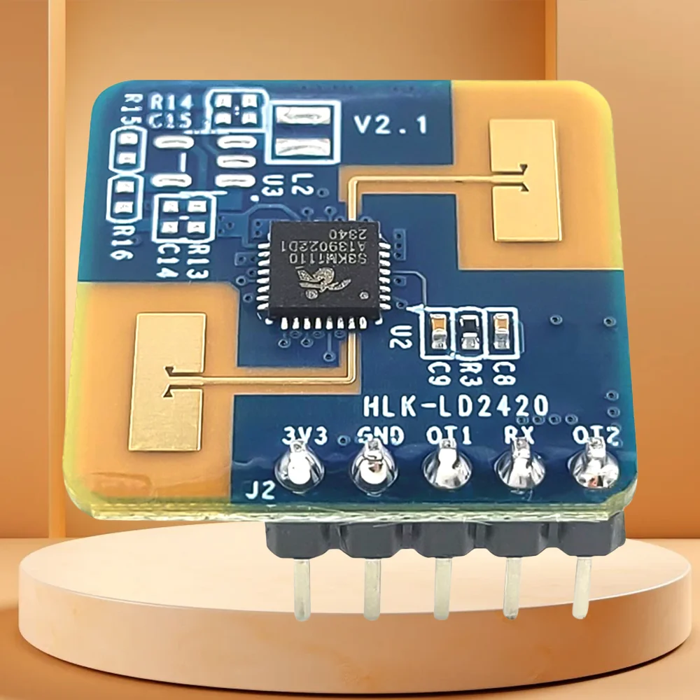 LD2420 Radar Module Low Power Smart Sensor Human Motion Sensor Module 24GHz Support GPIO UART Interface 5PIN