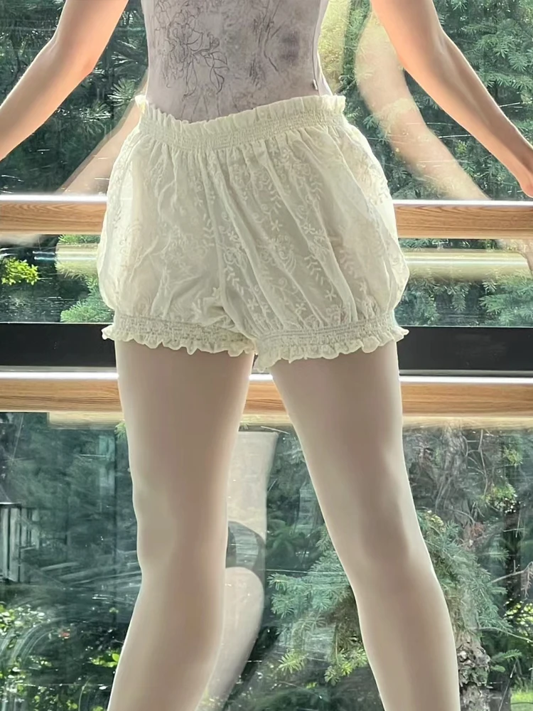 Abito da balletto Pantaloncini ricamati Pantaloni da yoga collant pantaloncini a vita alta Pantaloni ricamati Abito da ginnastica per balletto