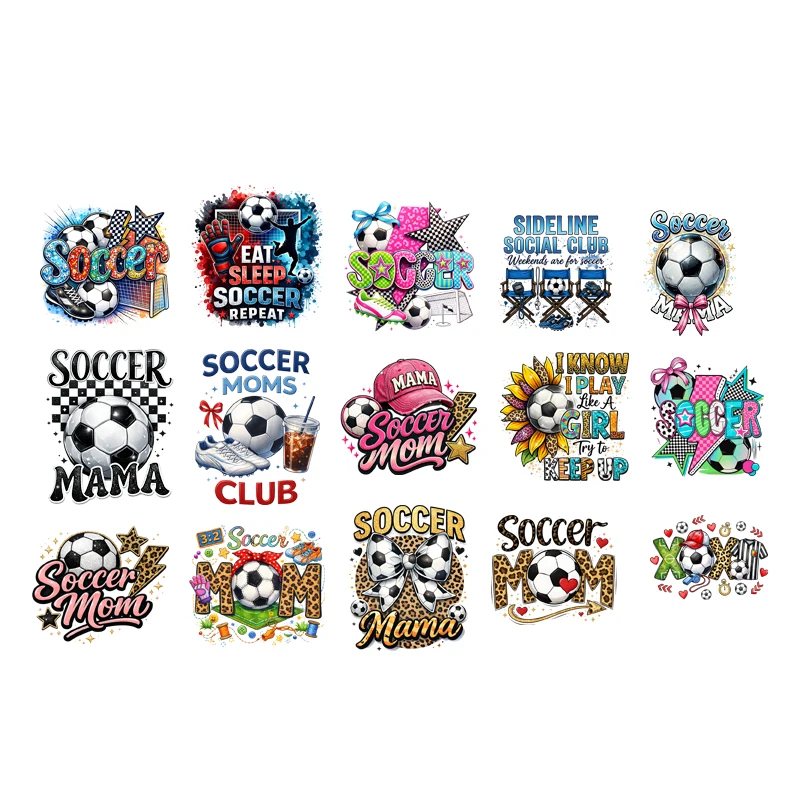 Basketball Football Baseball mama Heat Transfer Sport Watercolor Cool Furious Iron-on Transfers Stickers for Men's Clothes