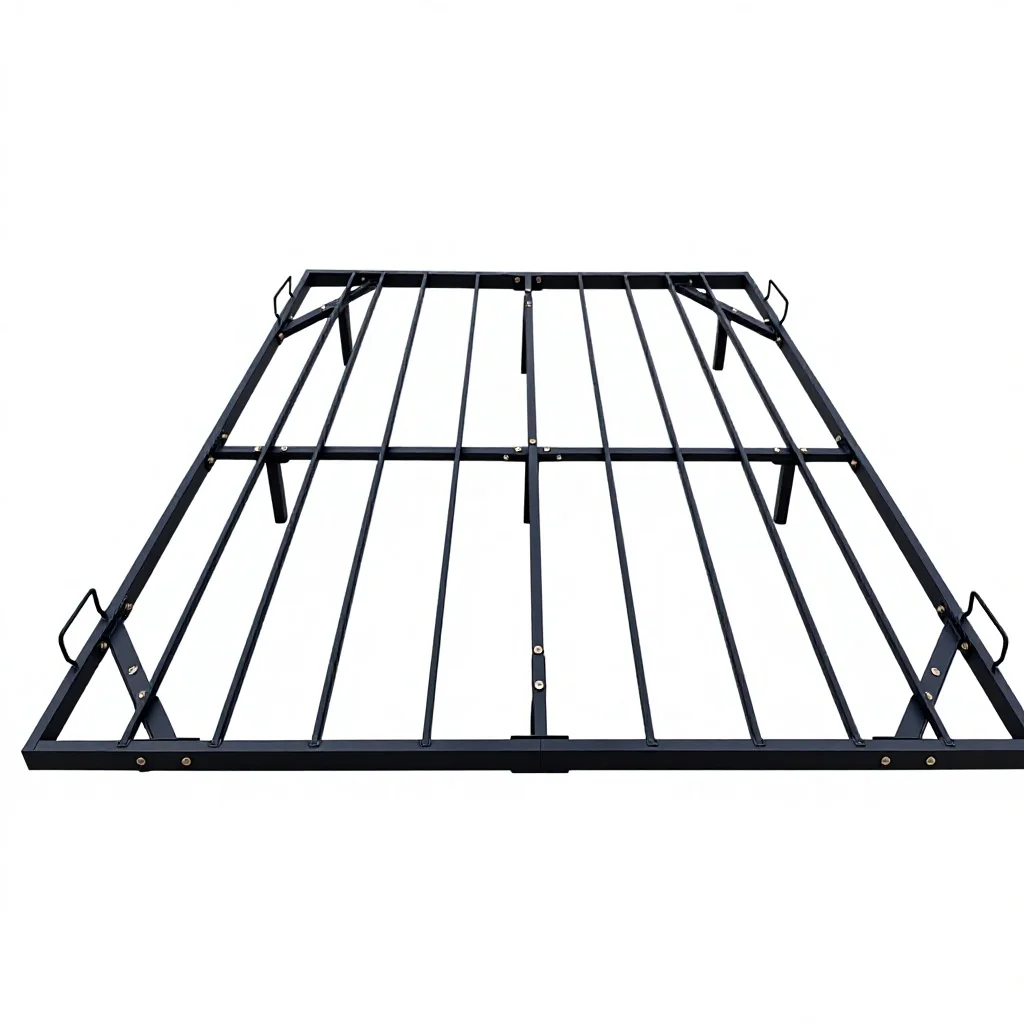 Base de Cama Doble Moderna de Metal con Soporte de Láminas de Acero, Fácil de Montar, ¡Promoción de Ventas!