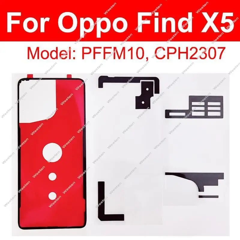 1 Set For OPPO Find X3 X5 X5 X6 Pro Rear Back Battery Door Housing Cover Adhesive Sticker Replacement