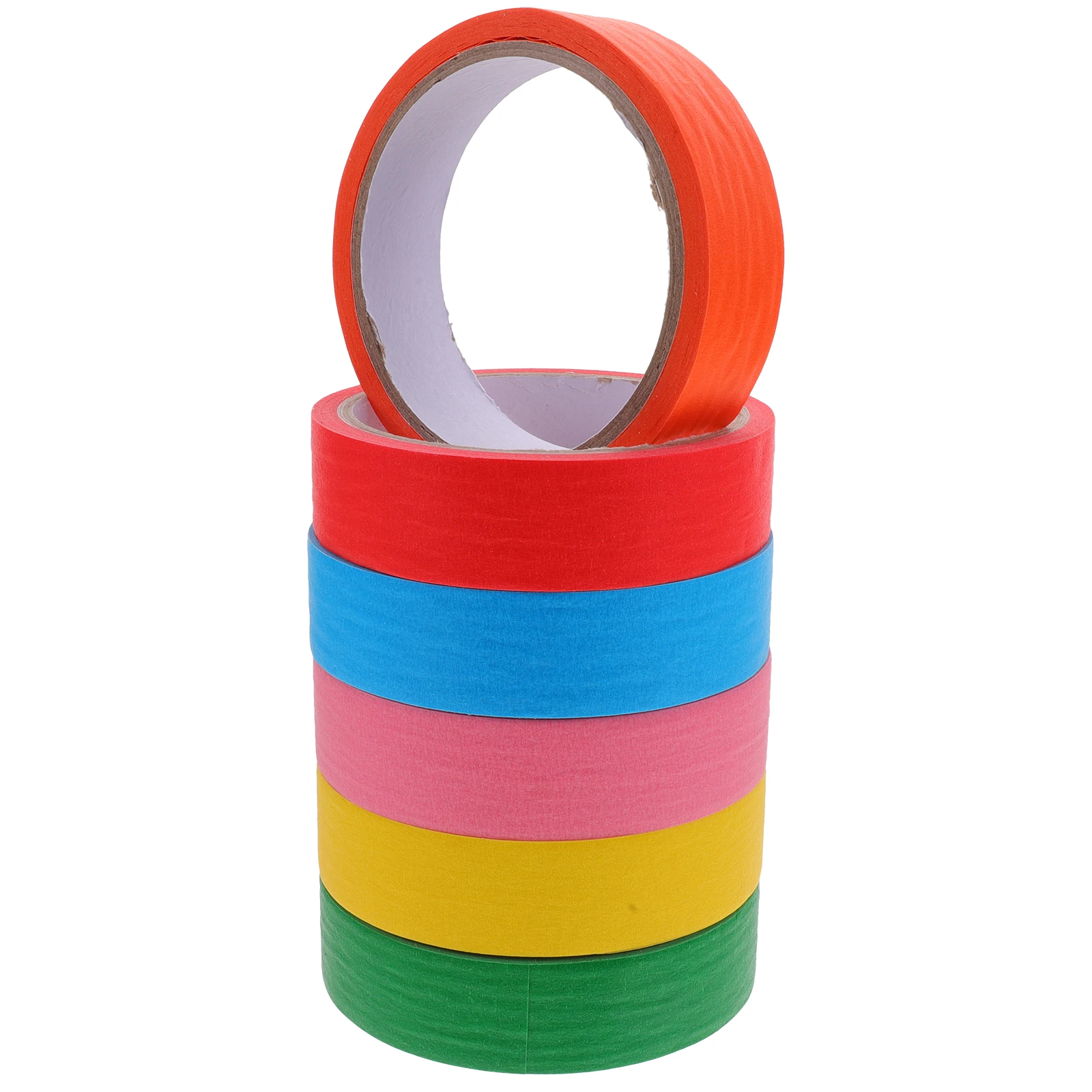 6 Rolls Colorful Masking Paper Tapes Long Rainbow DIY Craft Scrapbooking Stickers Gift Wrapping Party Supplies