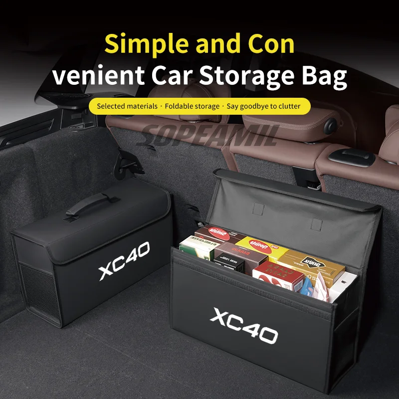

Car Trunk Organizing And Storage Box For Volvo S60 S90 XC40 XC60 XC90 T5 T6 T8 C30 C70 Brand-new Automotive interior Accessories