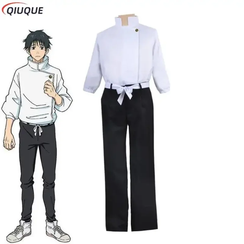 Disfraz de Anime Jujutsu Kaisen Yuta Okkotsu, disfraz de Cosplay para hombres y mujeres, uniformes para fiesta de Halloween, Tops, pantalones, cinturón
