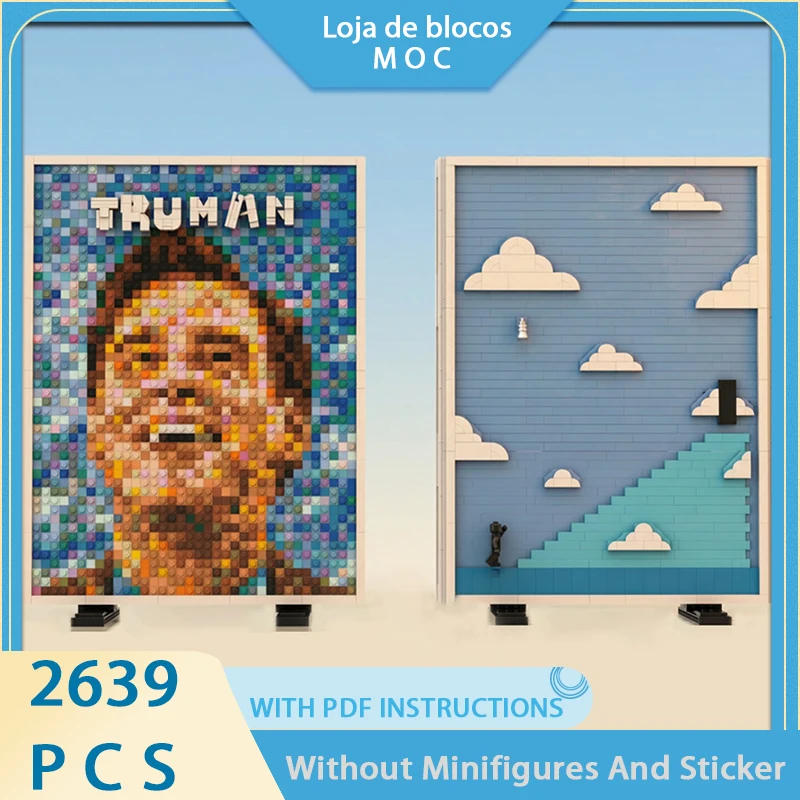 

Изысканный новый продукт: конструктор MOC, художественная модель, двусторонний постер, модульная детская игрушка «Мир Трумана», набор для самостоятельной сборки.