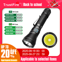 Trustfire T40R Army Tactical Led Flashlight 1800lumen 550meter Rechargeable 18650 Lamp With Usb Charging Self-Defense Ip68 Torch