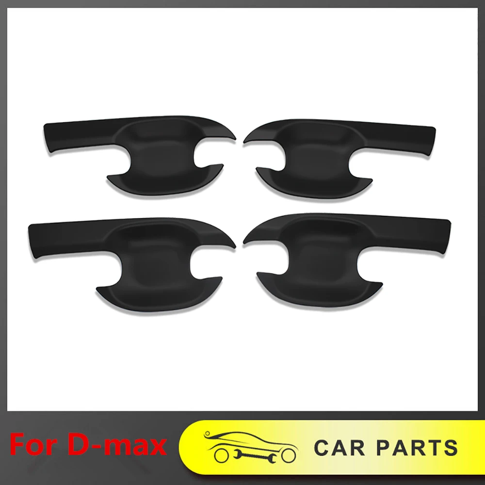 ABS Matte Black Outer Door Bowl Cover Pickup Styling Accessories For Isuzu D-MAX Dmax 2021 2022 Door Bowl Frame Trim