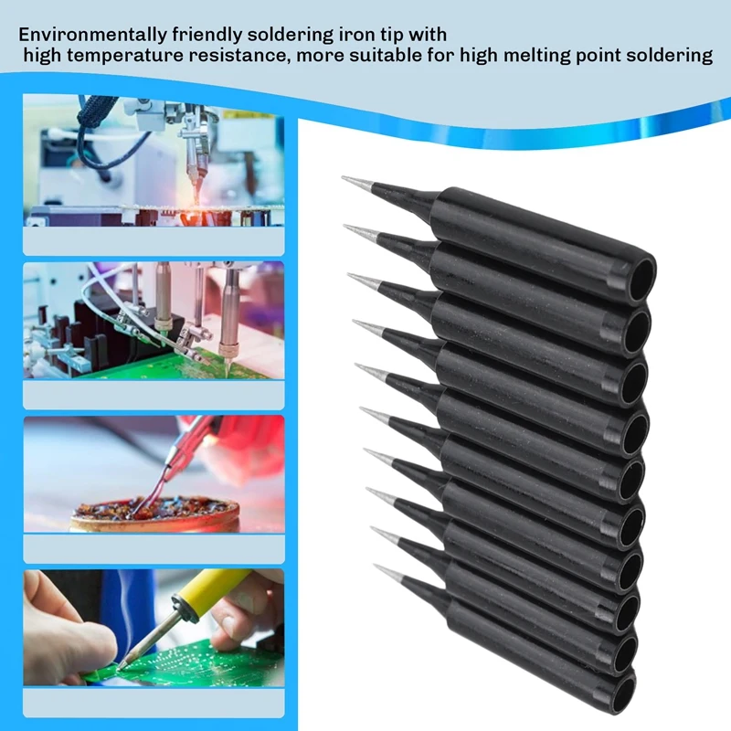 10Pcs 900M-T-I Series Soldering Iron Tips Soldering Bits Welding Industrial More Tool For 900M‑ESD 907 907‑ESD 933