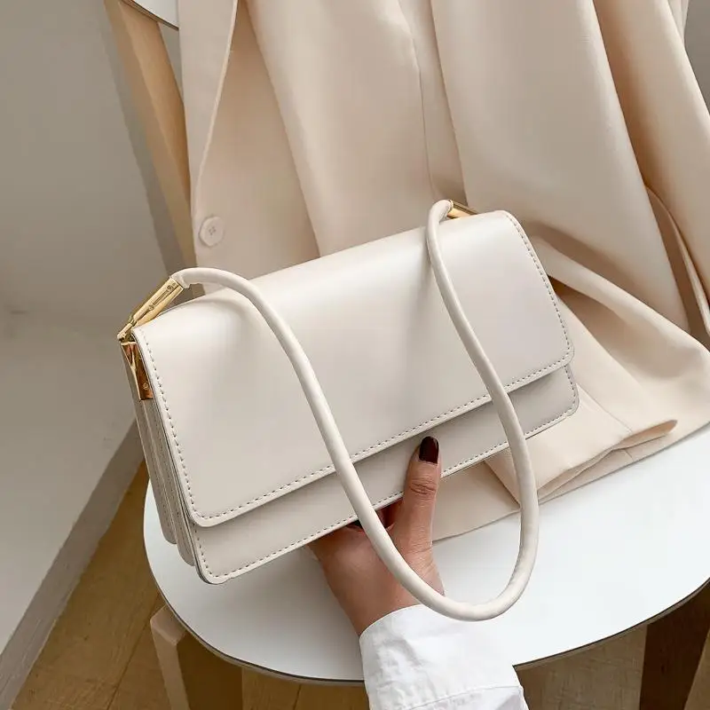 Fashionable Korean Style Women's Handbag Underarm Bag 2027 New Trendy Ladies Shoulder Bag Custom Made Pure Color ABS Material