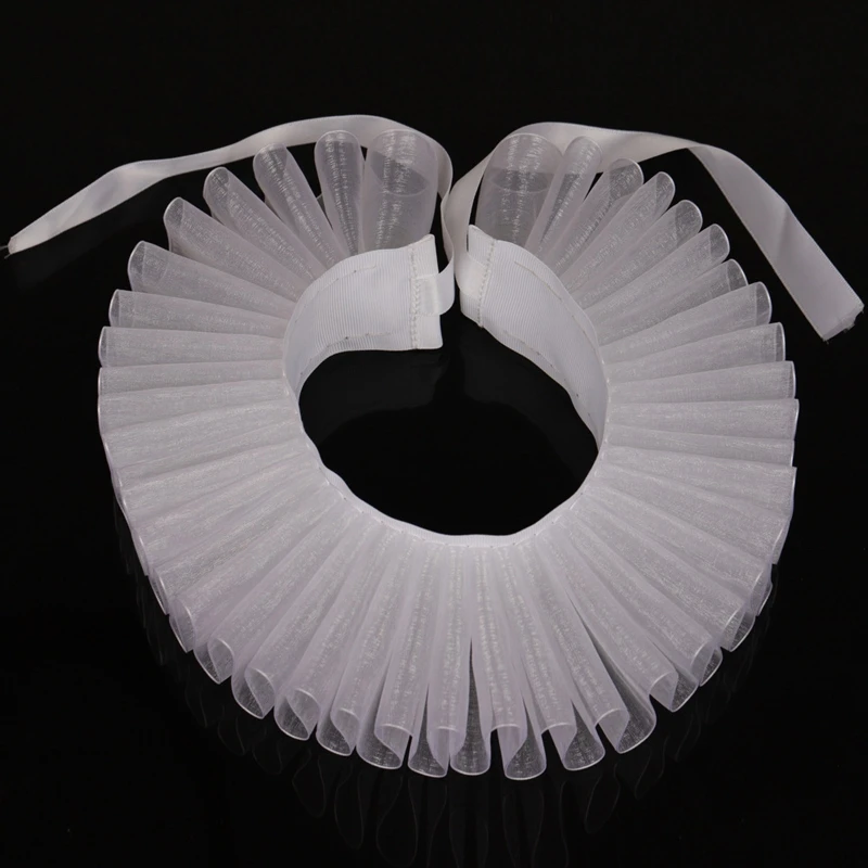 Elizabethan Adjustable Ruffled Neck Collar Clown Choker Cosplay