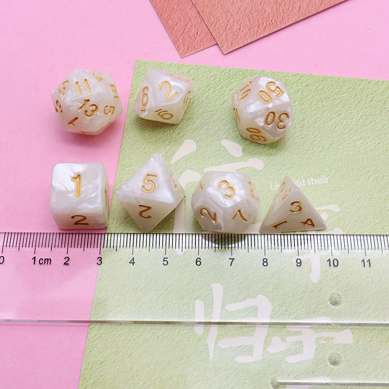 7 قطعة مجموعات النرد 16 مللي متر النرد 6 وجوه أرقام مكعبات ل Dnd مجموعة 6 وجوه النرد STZ02 #2