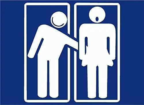 Cheeky ''Communal Toilet Door Sign Funny Metal Sign 8x12 Plaque