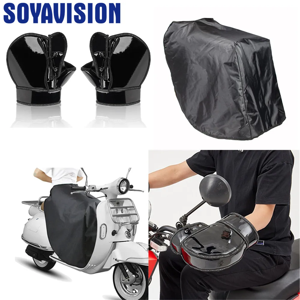 Waterproof Winter Riding Leg Cover Motorcycle Scooters Knee Blanket Windproof Warm Moto Winter Quilt Gloves For Honda For Vespa