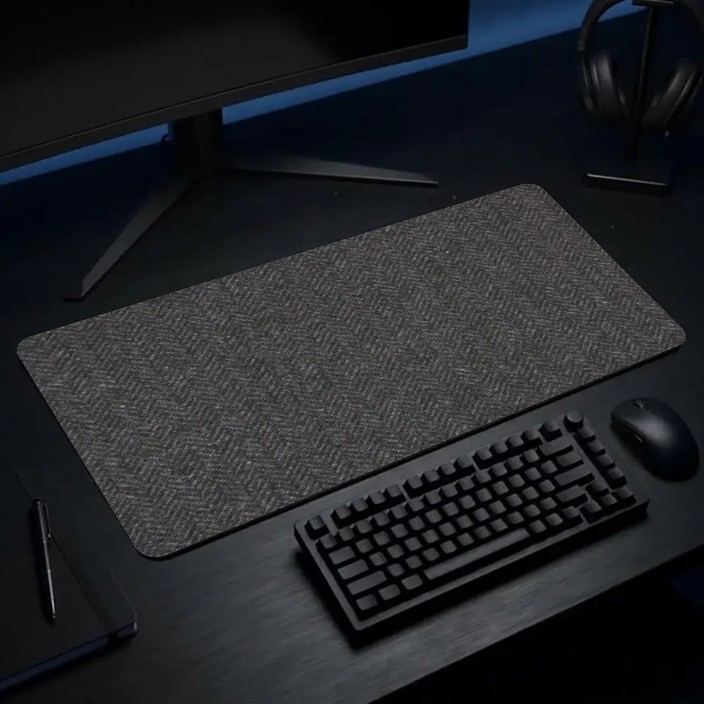 Large Mousepad Dark Grey Felt Texture Keyboard Mat Deskpad Pc Game Desk Mats Minimalist Mouse Mats For Desktop Workstation