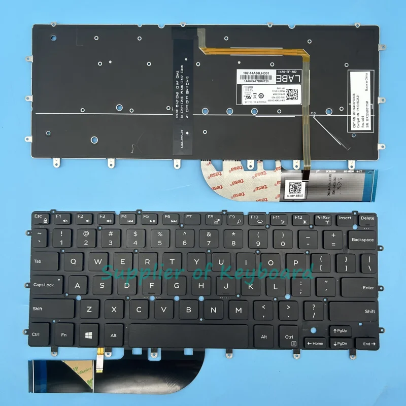 New UK/English/Spanish/Portuguese For Dell XPS 13 7000 7347 7348 7352 7353 7359 13 9343 13 9350 9360 Laptop Keyboard Backlit