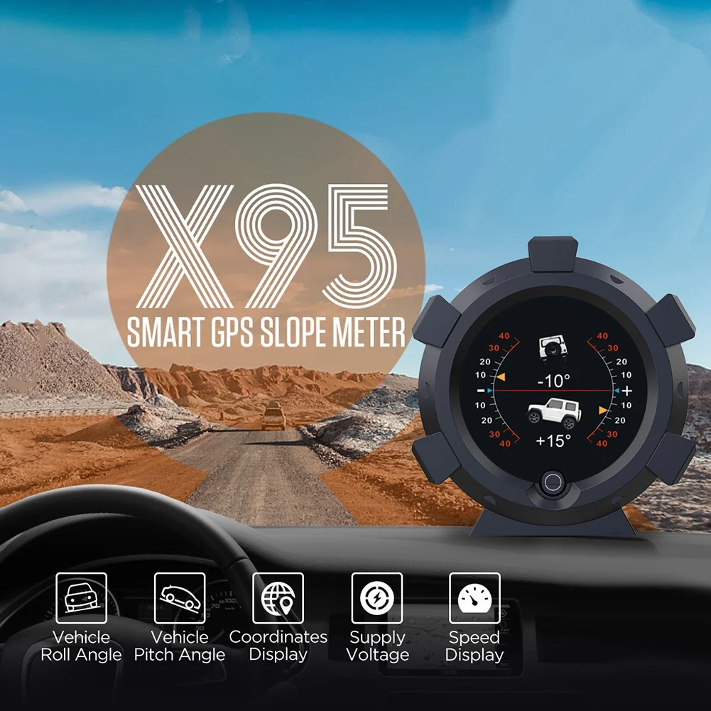 Speedometer mobil, untuk Suzuki Jimny GPS meteran kemiringan Horizontal Kompas mobil sudut kemiringan ketinggian lintang