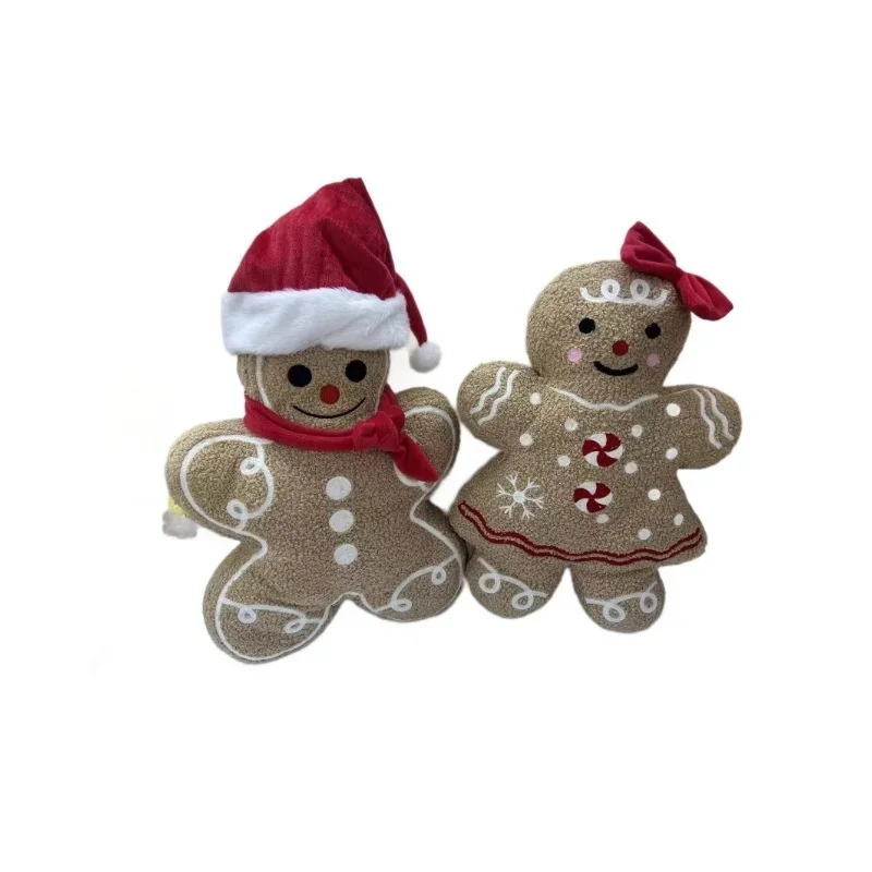 الزنجبيل صبي وفتاة عيد الميلاد وسادة وسادة قطيفة للأطفال والأسرة مريحة عطلة غرفة المعيشة المنزلي ديكور للطاولات #5