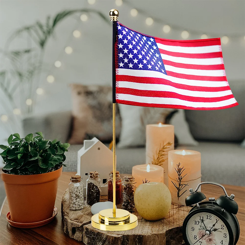 

Flag Bracket for outside House Table Pole Vehicle Frames Flagpole Office Mini Desk Stands Holder