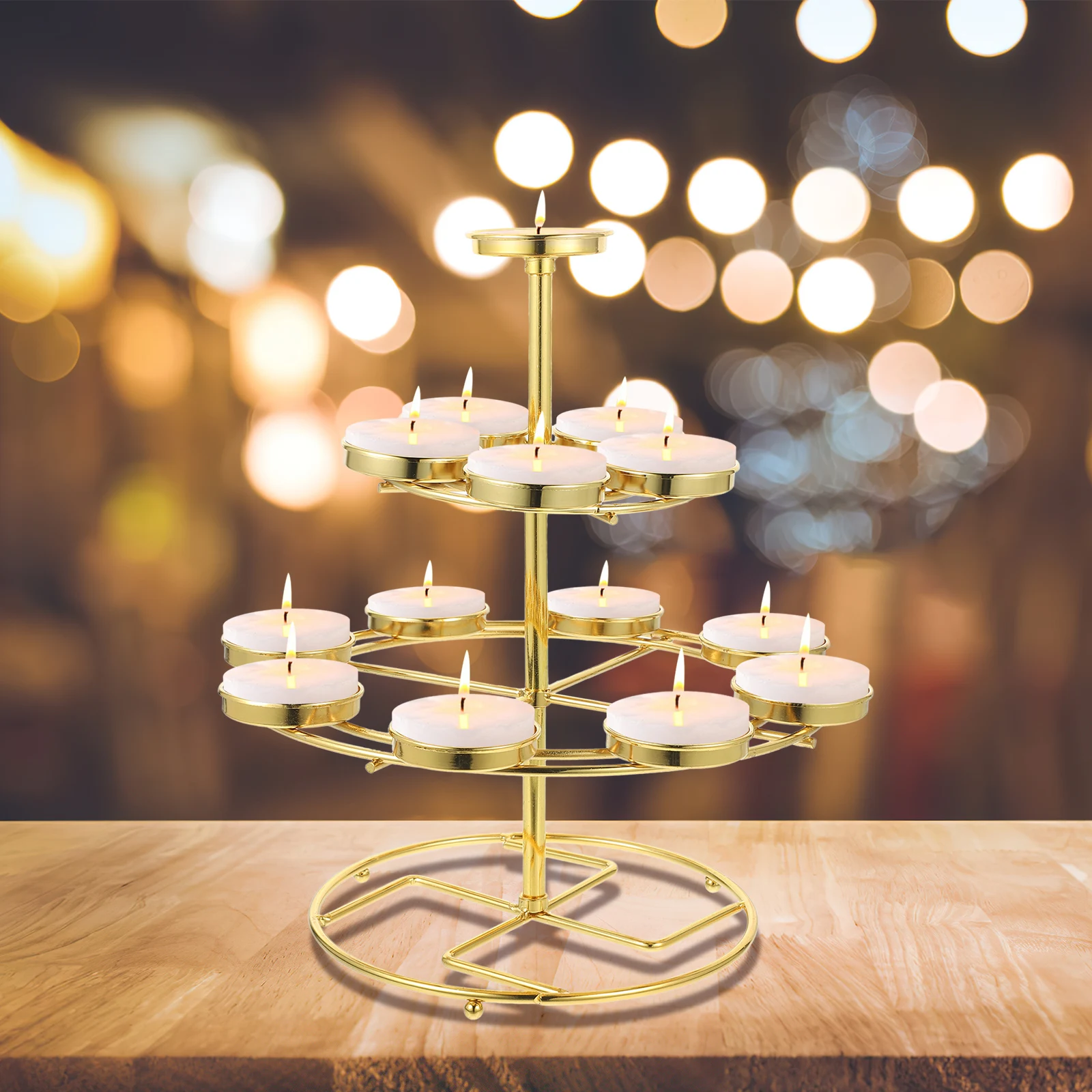 

Metal Butter Lamp Stand Lotus Candleholder Stable Base Decorative Holder for Temple Home Lotus Shaped Candleholder