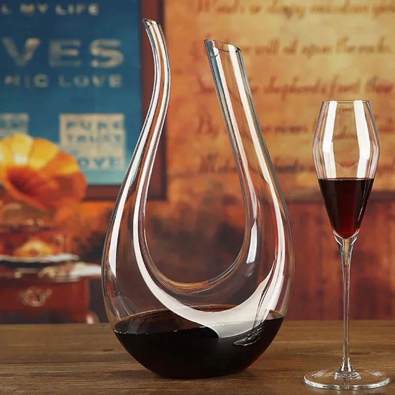 1500ML Big Decanter Handmade Crystal Red Wine Brandy Champagne Glasses Decanter Bottle Jug Pourer Aerator For Family Bar