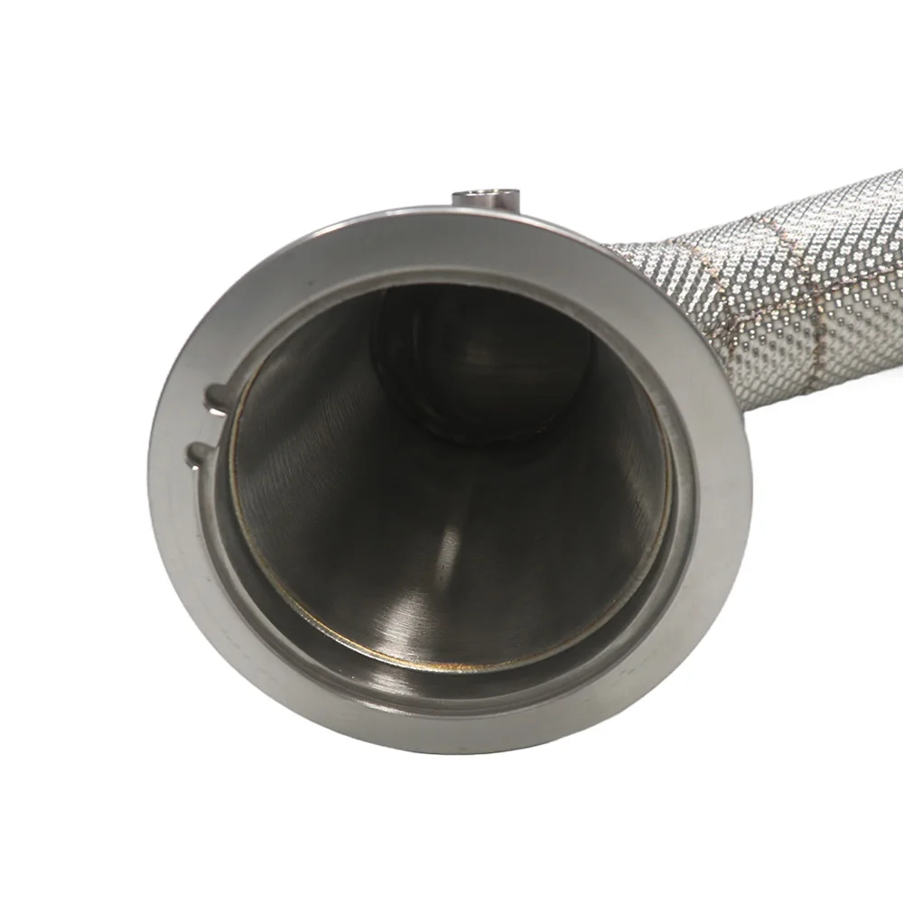 

For RS4 RS5 2.9T with Heat Shield Exhaust Downpipe 2019-2022 B9 Three Way Catalytic Converter Performance Exhaust Downpipe