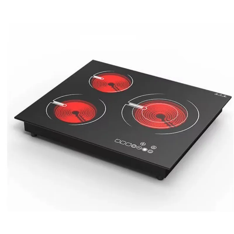Airo Built-in 3 Burners Electric Induction Cooktop Glass Surface Touch Control High Efficiency Household Commercial 29 Cooking