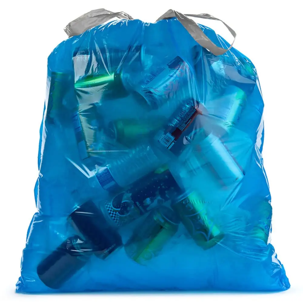 

20-30 Gallon 0.8 MIL Blue Drawstring Trash Bags, 30" x 33", Pack of 36 for Home Kitchen Bathroom Office