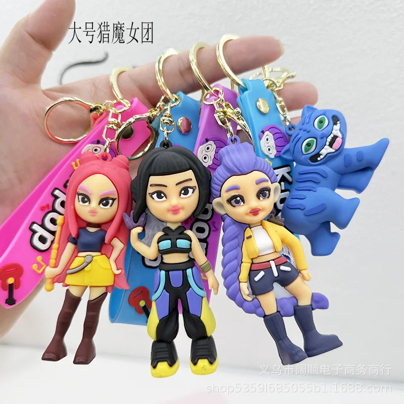 

New Kpop Demon Hunter Dolls Keychain Toys Kawaii Anime Toy Pvc Backpack Pendant Kids Birthday Christmas Gifts
