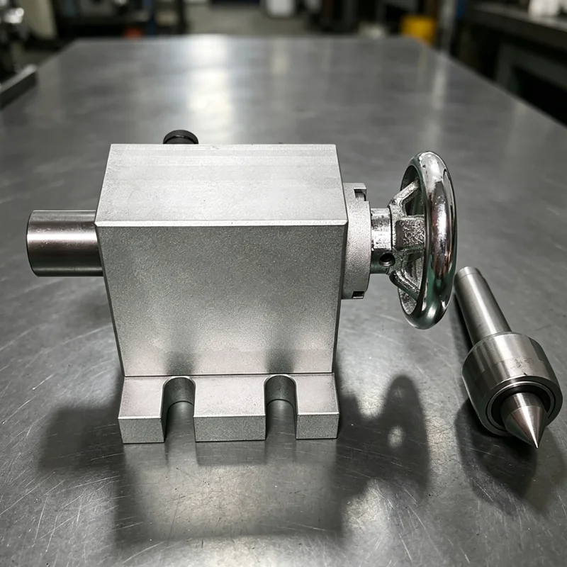 Adjustable CNC Tailstock 65mm Center Height, Rotary Axis Tailstock for 80mm Chuck 4th Axis Engraver Milling