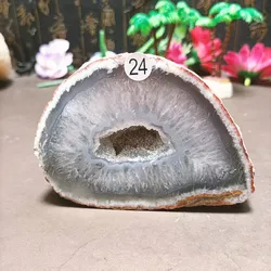 Natural Energy Agate Crystal Hole Tablet, Cluster, Beautiful Home Decor, Reiki Gift, Energy