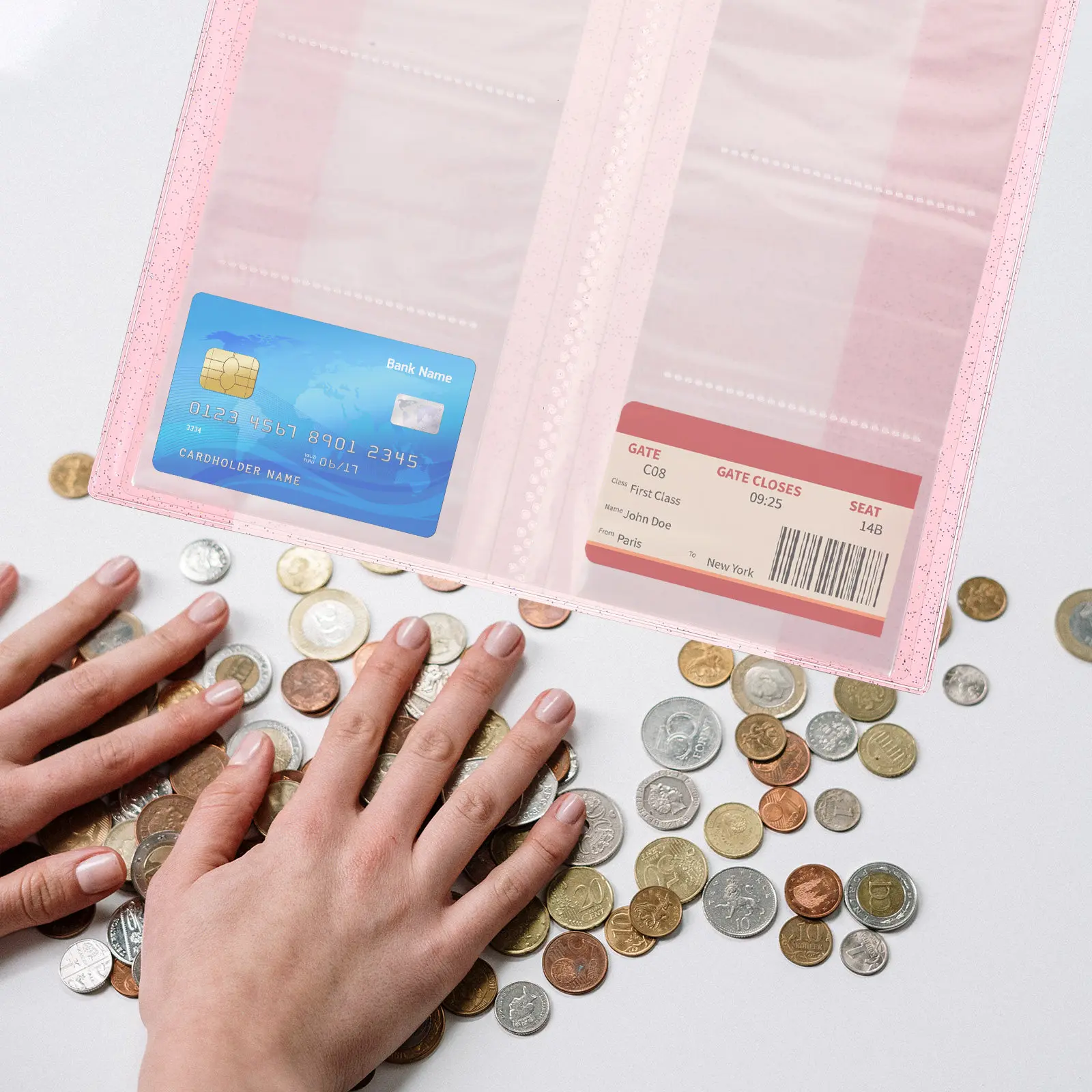 Multi-Functional Jelly Photo Album Tickets Protector Movie Tickets Collector Business Card Storage Album Portable Souvenir