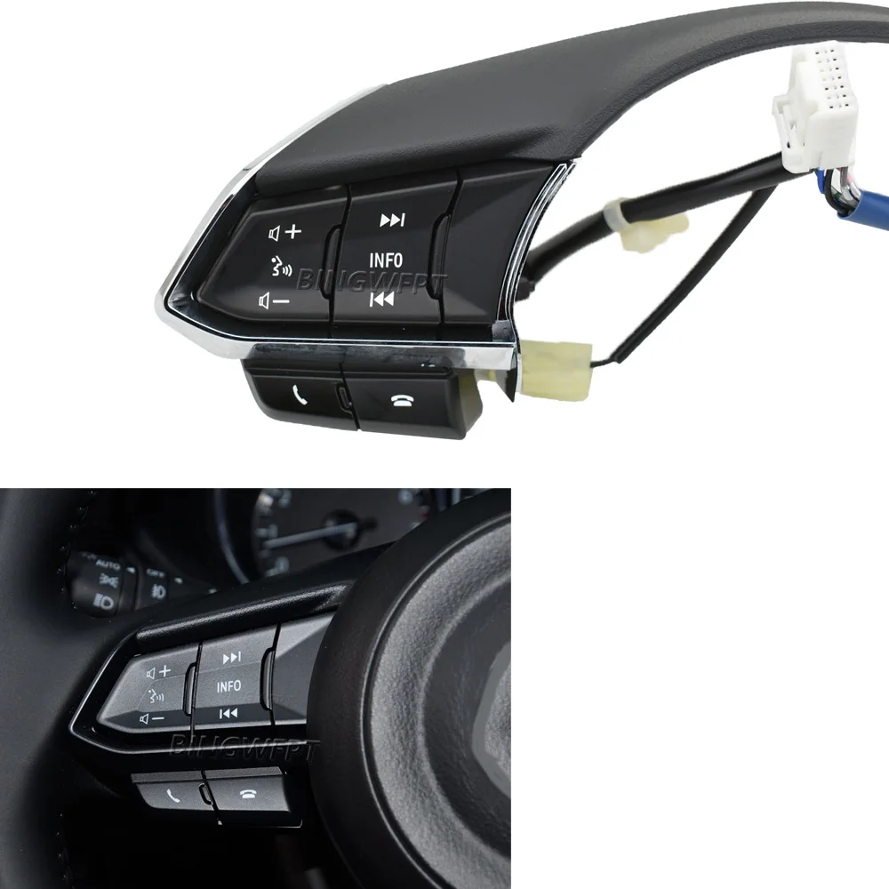 Steering Wheel Button For Mazda 3 Atenza CX4 2018-2020 For Mazda Axela CX5 2017-2020 Volume Song Adjust Cruise Control Switch