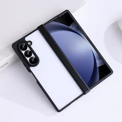 For Samsung Galaxy Z Fold 7 6 5 4 Case Matte Skin Friendly Transparent Hinge Folding Shockproof Protective PC Cover Accessories