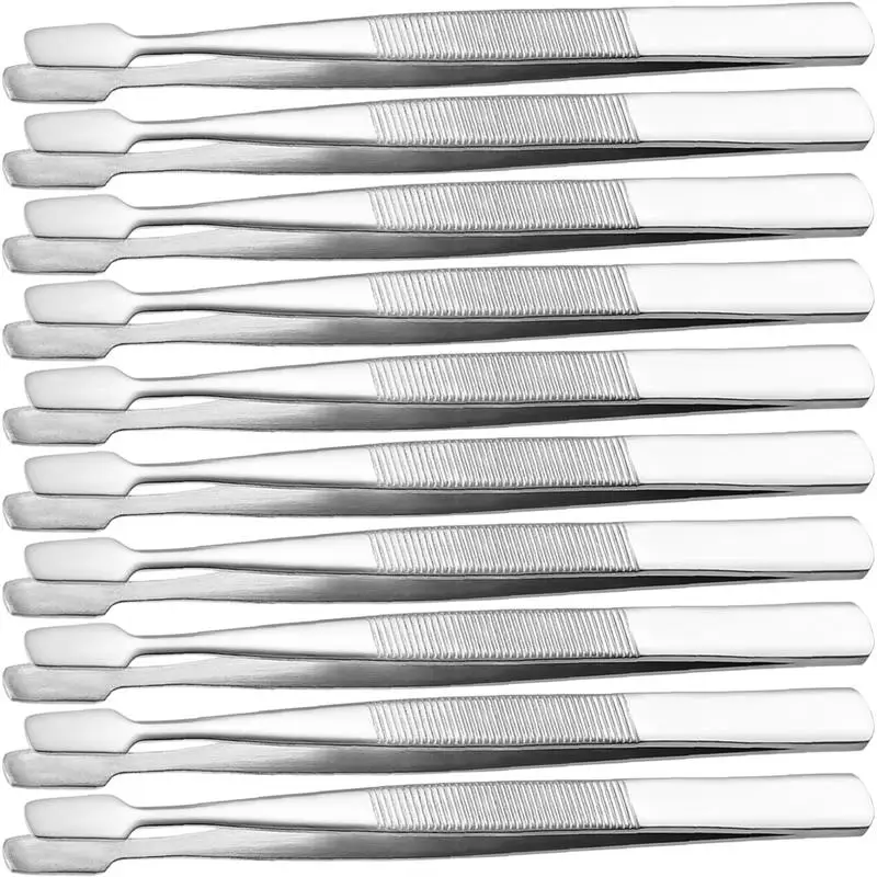 Handmade Crafting Pinças Stainless Steel Stamp Pinças Stamp Coletando Clipes Pinças Sobrancelha 10 Pcs