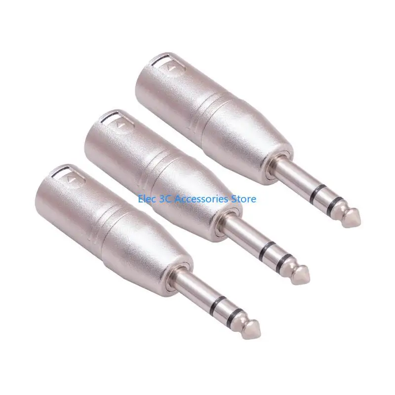 Y51A 6.35mm to 3 Pin XLR Socket Connector Quarter Inch Socket to XLR Converter