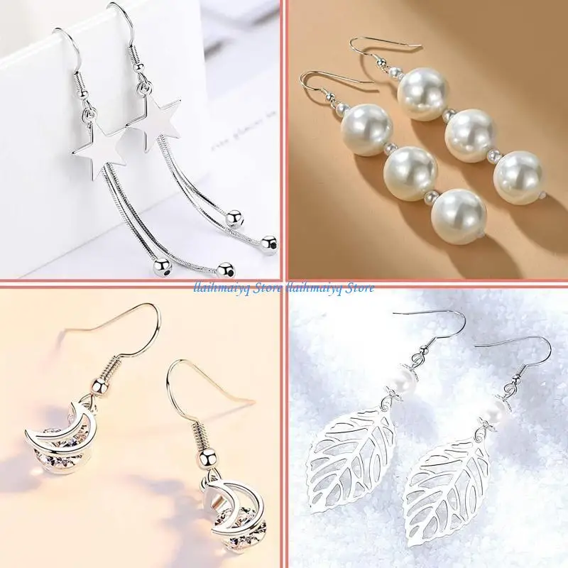 573B Earring Hooks,300Pcs Earring Making for w/ Jump Ring and Clear Rubber Earring Back for DIY Jewelry