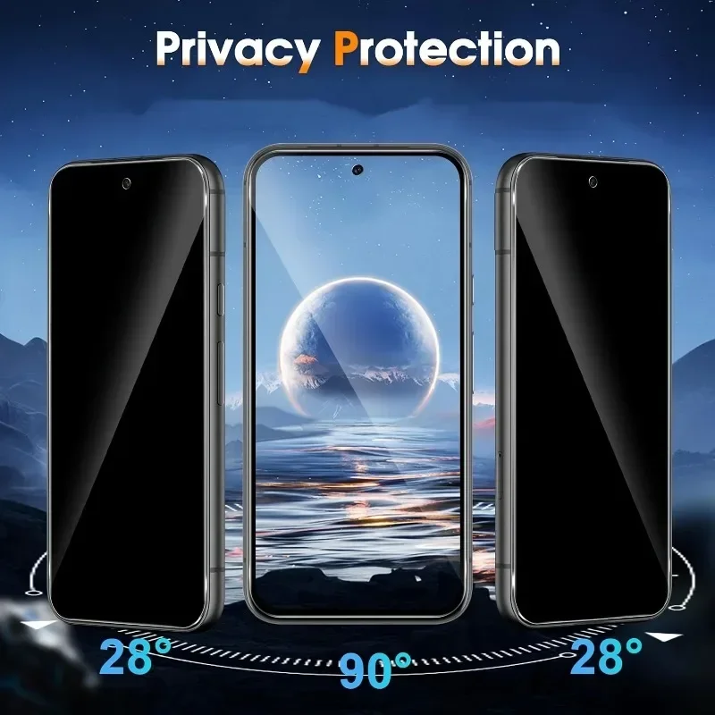 2 قطعة زجاج مقسى مضاد للتجسس لهاتف جوجل بيكسل 9a 8 Pro 6 7 8 واقيات شاشة الخصوصية لهاتف جوجل بيكسل 9 Pro XL 6a 7a 8a زجاج